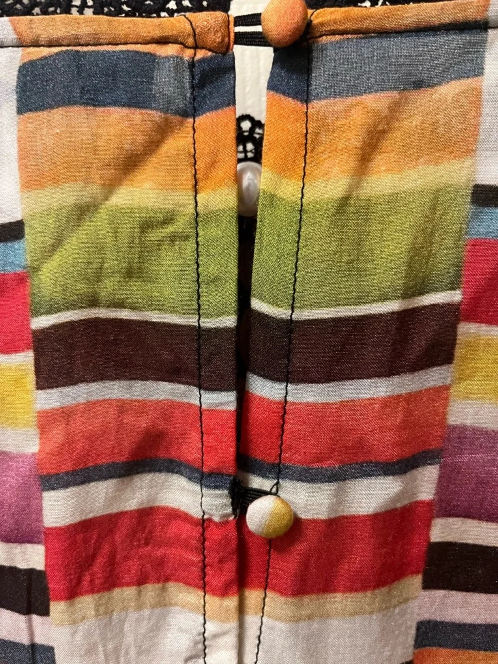 Anthropologie Conditions Apply Multi-Color Geometric Boho Blouse Plus Size 2X - Picture 7 of 8